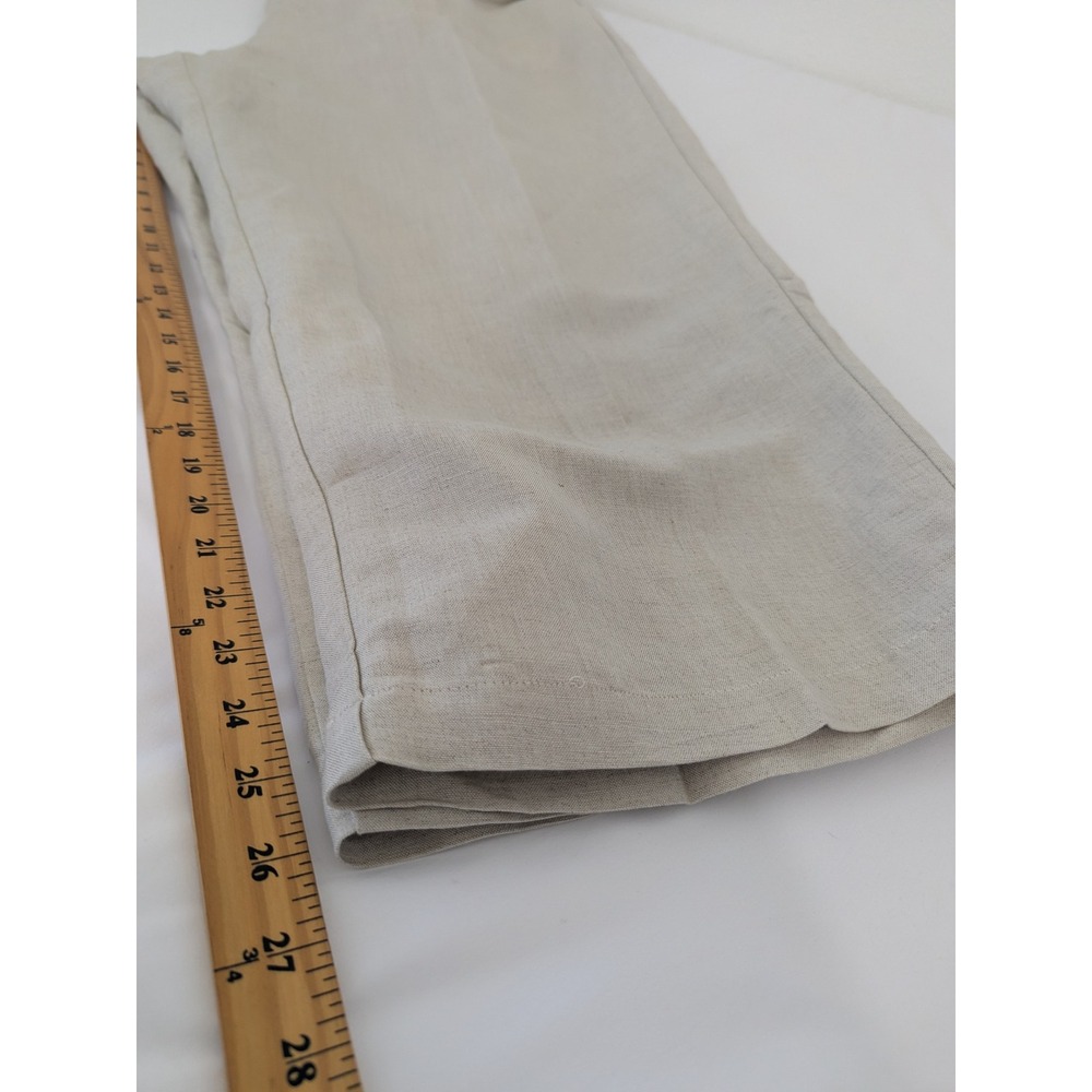 Cubavera Mens 3XB Linen Blend Drawstring Pants Beige Relaxed Straight Leg New - Picture 7 of 8